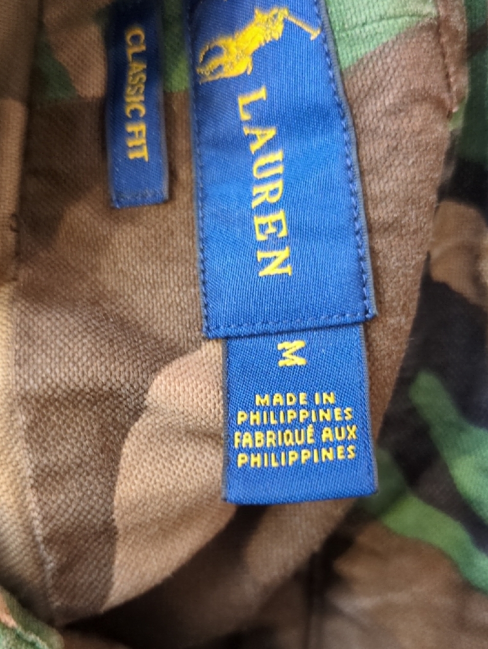 Ralph Lauren Camo Button Down LS Shirt Medium - Picture 6 of 13